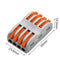 Mini Fast Wire Cable Connectors Universal Compact Conductor Spring Splicing Wiring Connector Push-in Terminal Block SPL-2/3 LED JadeMoghul Inc. 