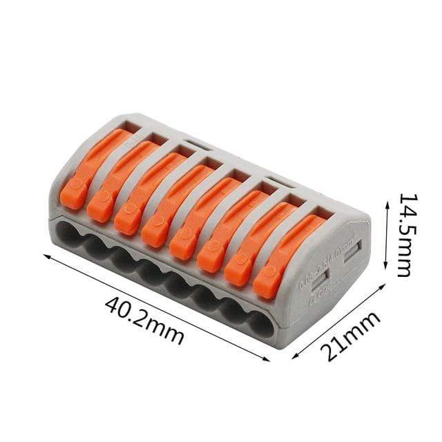 Mini Fast Wire Cable Connectors Universal Compact Conductor Spring Splicing Wiring Connector Push-in Terminal Block SPL-2/3 LED JadeMoghul Inc. 