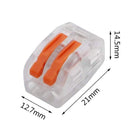 Mini Fast Wire Cable Connectors Universal Compact Conductor Spring Splicing Wiring Connector Push-in Terminal Block SPL-2/3 LED JadeMoghul Inc. 