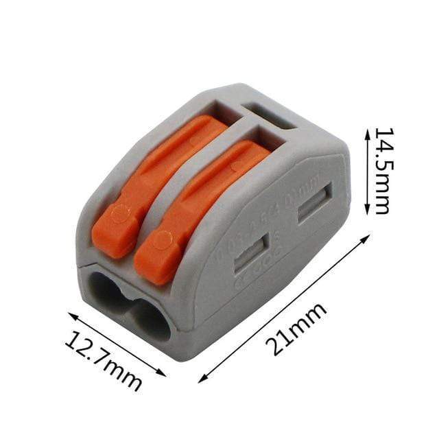 Mini Fast Wire Cable Connectors Universal Compact Conductor Spring Splicing Wiring Connector Push-in Terminal Block SPL-2/3 LED JadeMoghul Inc. 