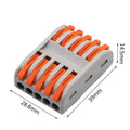 Mini Fast Wire Cable Connectors Universal Compact Conductor Spring Splicing Wiring Connector Push-in Terminal Block SPL-2/3 LED JadeMoghul Inc. 