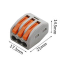 Mini Fast Wire Cable Connectors Universal Compact Conductor Spring Splicing Wiring Connector Push-in Terminal Block SPL-2/3 LED JadeMoghul Inc. 