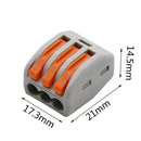 Mini Fast Wire Cable Connectors Universal Compact Conductor Spring Splicing Wiring Connector Push-in Terminal Block SPL-2/3 LED JadeMoghul Inc. 