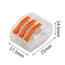 Mini Fast Wire Cable Connectors Universal Compact Conductor Spring Splicing Wiring Connector Push-in Terminal Block SPL-2/3 LED JadeMoghul Inc. 