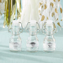 Mini Glass Favor Bottle with Swing Top - Silver Foil (Set of 12)-Favor Boxes Bags & Containers-JadeMoghul Inc.