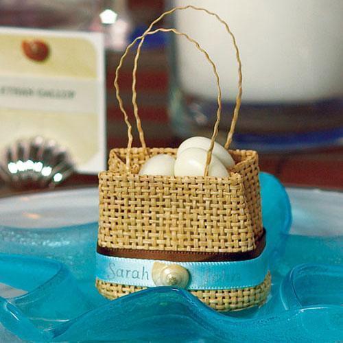 Mini Hessian Beach Bag Party Favors (Pack of 1)-Popular Wedding Favors-JadeMoghul Inc.