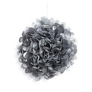 Mini Metallic Paper Pom Pom - Silver (Pack of 1)-Wedding Reception Decorations-JadeMoghul Inc.