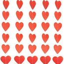 Mini Paper Heart Banner - Red (Pack of 1)-Wedding Reception Decorations-JadeMoghul Inc.