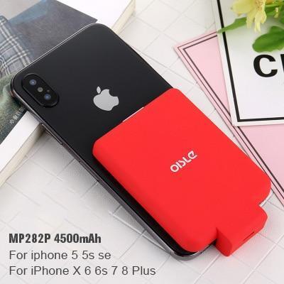 Mini Power Bank Case Ultra-thin Portable External Backup Battery Charger Case For iPhone X XS Samsung S8 Xiaomi 8 Huawei P20-IOS RED-China-JadeMoghul Inc.