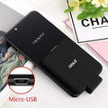 Mini Power Bank Case Ultra-thin Portable External Backup Battery Charger Case For iPhone X XS Samsung S8 Xiaomi 8 Huawei P20-MICRO-USB BLACK-China-JadeMoghul Inc.