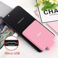 Mini Power Bank Case Ultra-thin Portable External Backup Battery Charger Case For iPhone X XS Samsung S8 Xiaomi 8 Huawei P20-MICRO-USB PINK-China-JadeMoghul Inc.