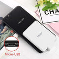 Mini Power Bank Case Ultra-thin Portable External Backup Battery Charger Case For iPhone X XS Samsung S8 Xiaomi 8 Huawei P20-MICRO-USB WHITE-China-JadeMoghul Inc.