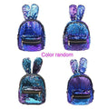 Mini Sequins Backpack Cute Rabbit Ears Shoulder Bag For Women Girls Travel Bag Bling Shiny Backpack Mochila Feminina Escolar New-L Blue-JadeMoghul Inc.