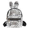 Mini Sequins Backpack Cute Rabbit Ears Shoulder Bag For Women Girls Travel Bag Bling Shiny Backpack Mochila Feminina Escolar New-L Sliver-JadeMoghul Inc.