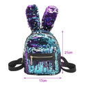 Mini Sequins Backpack Cute Rabbit Ears Shoulder Bag For Women Girls Travel Bag Bling Shiny Backpack Mochila Feminina Escolar New-S Blue Pink-JadeMoghul Inc.