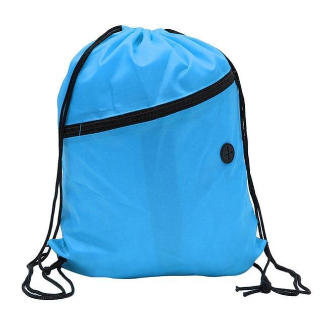 Mini Waterproof Nylon Shoe Bags Storage Gym Bags Drawstring Dust Backpacks Storage Pouch Outdoor Travel Duffle Sports Bags 30-Blue Color-JadeMoghul Inc.