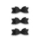Miniature Classic Black Paper Bows (Pack of 12)-Favor-JadeMoghul Inc.