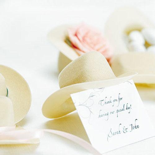 Miniature Cowboy Hats - Small Tan (Pack of 12)-Popular Wedding Favors-JadeMoghul Inc.