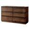 Minimal And Sophisticated Wooden Dresser, Rustic Natural Brown-Dressers-Brown-Wood-JadeMoghul Inc.