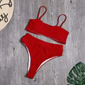 Minimalism Le Solid Swimwear High Waist Bikini Set New Brazilian Women Bikinis Swimsuit Female Bathing Suit Sexy Beach Wear AExp