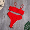 Minimalism Le Solid Swimwear High Waist Bikini Set New Brazilian Women Bikinis Swimsuit Female Bathing Suit Sexy Beach Wear AExp
