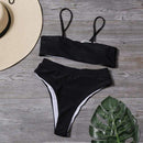 Minimalism Le Solid Swimwear High Waist Bikini Set New Brazilian Women Bikinis Swimsuit Female Bathing Suit Sexy Beach Wear AExp
