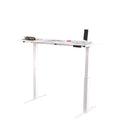 Minimalist Metallic Desk With Height Adjustable Function, Large, White-Desk-White-Metal-JadeMoghul Inc.