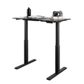Minimalist Metallic Desk With Height Adjustable Function, Small, Black-Desk-Black-Metal-JadeMoghul Inc.