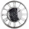 Minimalist Sleek Clock, Metallic Gray-Wall clocks-Metallic Gray-iron plastic-JadeMoghul Inc.