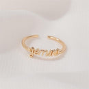 Minimalist thin Open Gold 12 Star Signs Finger Rings Birthday Friendship Jewelry Gift  Personality Custom Zodiac Rings For Women AExp