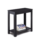 Minimalistic designed Wooden Chairside Table, Black-Side Tables and End Tables-Black-Wood-JadeMoghul Inc.