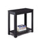 Minimalistic designed Wooden Chairside Table, Black-Side Tables and End Tables-Black-Wood-JadeMoghul Inc.