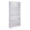 Minimalistic Yet Stylish Bookcase, White-Utility Shelves-White-Wood-JadeMoghul Inc.