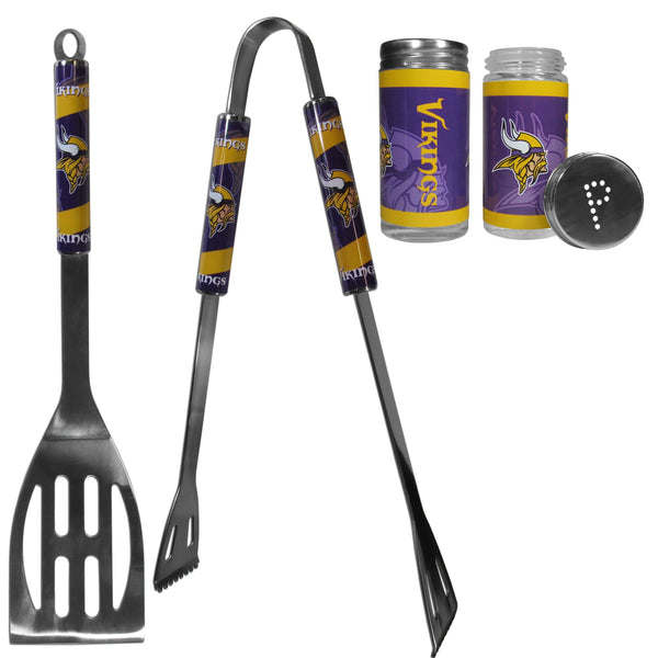 Minnesota Vikings 2pc BBQ Set with Tailgate Salt & Pepper Shakers-Tailgating Accessories-JadeMoghul Inc.