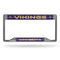 Best License Plate Frame Minnesota Vikings Inverted Bling Chrome Frame