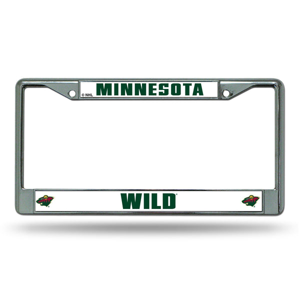 License Plate Frames Minnesota Wild Chrome Frame