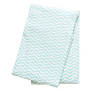 Mint Chevron Deluxe Flannel Swaddle Blanket-CHEV-JadeMoghul Inc.