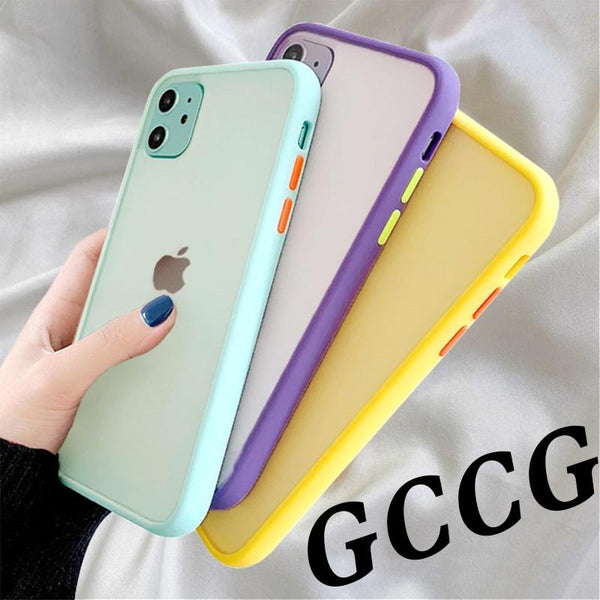 Mint Simple Matte Bumper Phone Case for iphone 11 Pro XR X XS Max 12 6S 6 8 7 Plus Shockproof Soft TPU Silicone Clear Case Cover JadeMoghul Inc. 