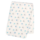 Mint Triangles Flannel Swaddle Blanket-TRI-JadeMoghul Inc.