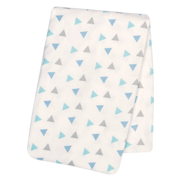 Mint Triangles Flannel Swaddle Blanket-TRI-JadeMoghul Inc.