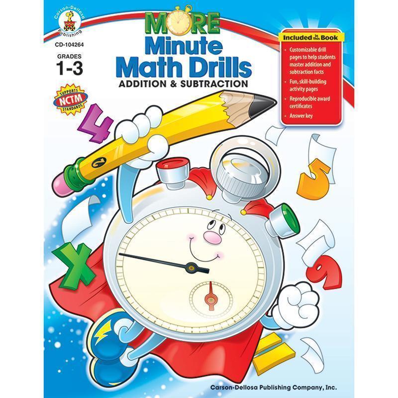 MINUTE MATH DRILLS ADDITION &-Learning Materials-JadeMoghul Inc.