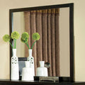 Mirror With Wooden Frame, Espresso Brown-Makeup Mirrors-Brown-Wood Glass-JadeMoghul Inc.