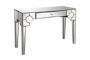 Mirrored Console Table With One Drawer, Clear-Console Tables-Clear-Wood and Mirror-JadeMoghul Inc.