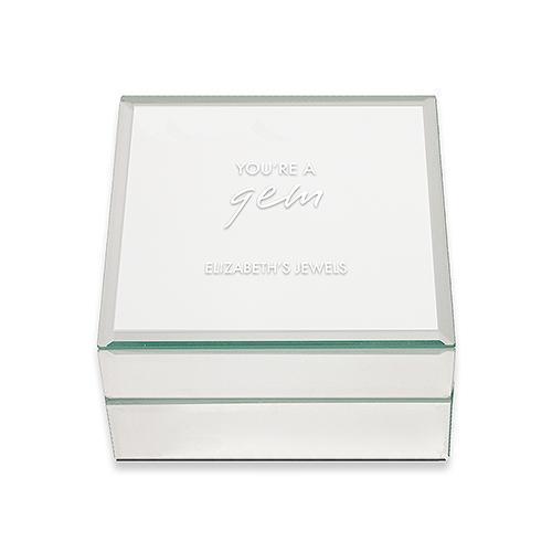 Mirrored Jewelry Box - You're A Gem Printing (Pack of 1)-Personalized Gifts for Women-JadeMoghul Inc.