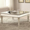 Mirrored Transitional Style Wooden Coffee Table With Beveled Edges, Silver-Coffee Tables-Silver-Wood/Mirror-JadeMoghul Inc.