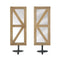 Candle Sconces Mirrored Wood Candle Sconce Set