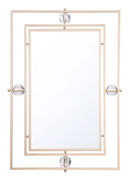 Mirrors Big Mirror - 22.4" x 2.4" x 32.3" Gold & Lucite, Steel & MDF, Rectangle Lucite Mirror HomeRoots