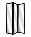Mirrors Black Mirror - 1" x 50" x 69" Black, Glass & Wood, Mirror - Screen HomeRoots