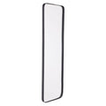 Mirrors Black Mirror - 12" X 1.2" X 39.4" Black Rectangular Metal Back Mirror HomeRoots