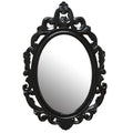 Mirrors Black Mirror - 15.25" X 0.5" X 23.25" Black Baroque Mirror HomeRoots